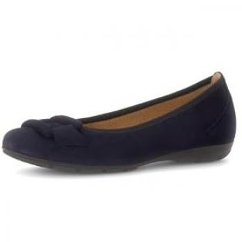 Gabor Women's Raven Navy Suede Ballet Pumps