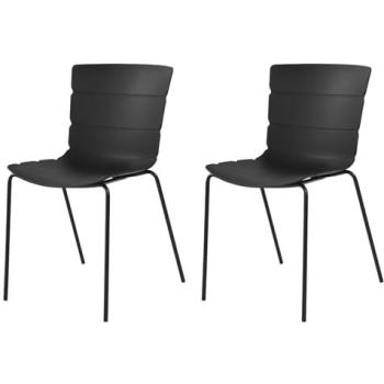 Bali Black Metal‑Leg Kitchen Chair Duo – 2 Set