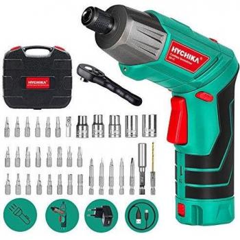 HYCHIKA Devisseuse sans fil 6 Nm – Pack 36 pièces avec lampe LED