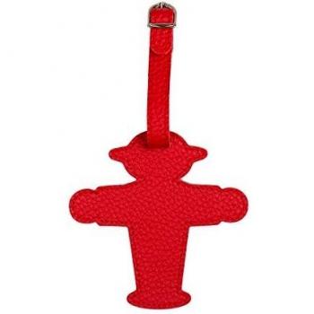 Ampelmann Gepäckanhänger Steher rot PU Leder