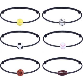 Brazalete de fútbol ajustable, 6 uds. en negro/beige
