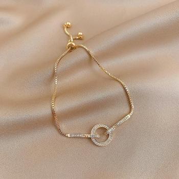 Zirkon-inlayiertes S925 Silber Armband für Damen