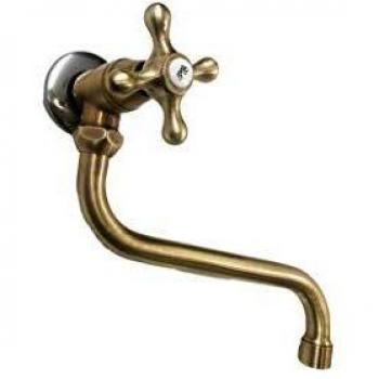 Robinet mural pivotant bronze à l'ancienne