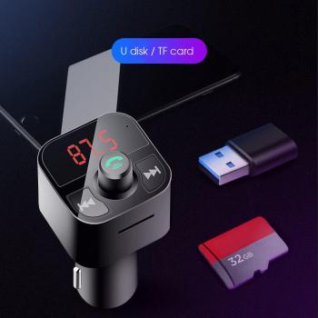 Bluetooth 5,0 Auto FM Sender Freisprecheinrichtung MP3 Spieler 3,1A Dual USB Adapter