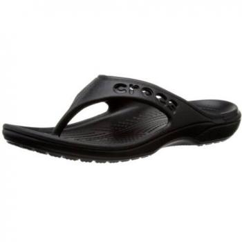 Crocs Baya Flip, Sandalia Unisex, Negro, Talla 46-47