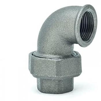 GEBO Temperguss-Winkelstecker, 1 1/4 Zoll – schwarz, dvgw