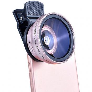 Lentille 37 mm Pince Universelle – Super Grand Angle 0.45x + Macro 49 UV
