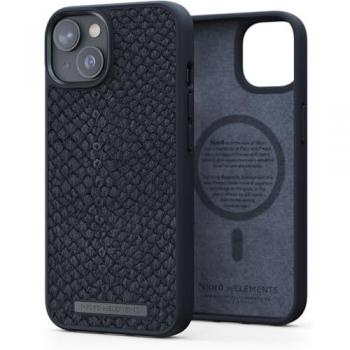 Njord Black Salmon Leather MagSafe iPhone 14 Plus Case