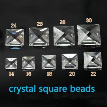 50pcs 2 Holes Crystal Chandelier Beads