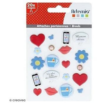 Attaches parisiennes Fête des mères 60 pièces