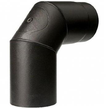 ALA Gomito Acciaio 90° 14 cm Nero Ispezionabile 2 mm