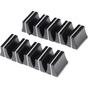 10Pcs Black Slide Potentiometer Mixer Fader Knob 19mm by 12mm for 4mm Shaft