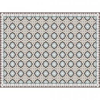 Alfombra Lavable Flocons Azul