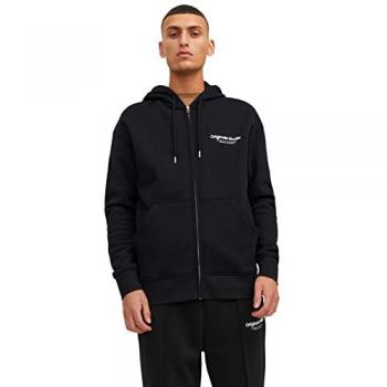 Sudadera con Cremallera Negra Jack & Jones para Hombre
