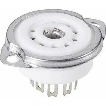 Ceramic 9-Pin Valve Base for Vacuum Tubes