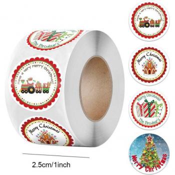 Assorted Santa Claus Stickers for Christmas (500 Sheets)