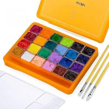 HIMI Jelly Cup Gouache Paint Set, 24 Colors x 30ml