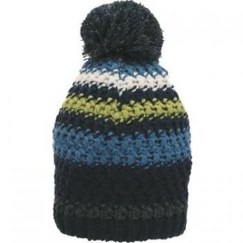 Pompon Blu Marine: Capellino Sterntaler in Righe