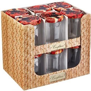 Marmellata Vetro Borgonovo 12 Barattoli + Coperchi 385ml