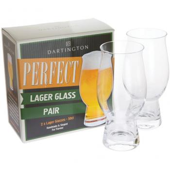 Clear Beer Glass Pair – 7.5 × 7.5 × 17.5 cm