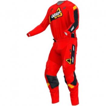 Leatt 3.5 Ride 2024 Ensemble maillot et pantalon de motocross pour enfants Noir Blanc Rouge taille : L