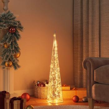 Lumière Conique Acrylique – 90 cm, Blanc Chaud, Décoration d’Intérieur