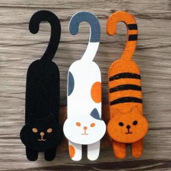 30 Pack Korean Cat Wooden Clips