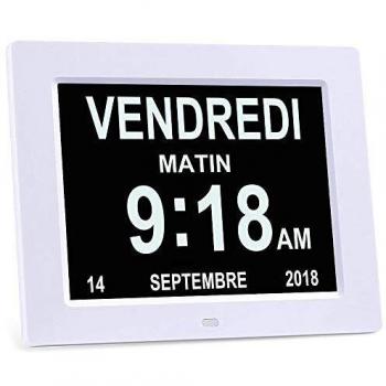Horloge Calendrier LCD 8 avec Date et Heure