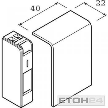 Cavo Passante Hager SL2005569011 – Grafite, ABS/PC, Dimensione 40 mm