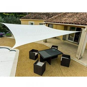Toile d'ombrage rectangulaire 4x5m crème Werkapro