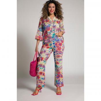 Damenhose Rose, beige, große Größen, Größe 46/48, Leinen/Viskose, Ulla Popken