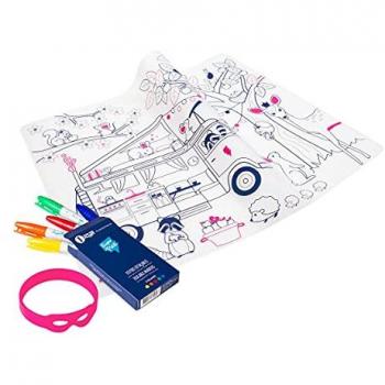 Set de Table À Colorier Dream Van avec 5 Feutres Effaçables