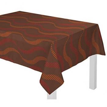 Tischdecke „Lupara“ – Roter Ecken-Style, 130 × 220 cm (Polyester/ Baumwolle)