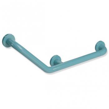 Poignée coudée 135° Hewi 801, bleu aqua, 283x620mm
