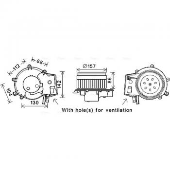 Elektrische Interieurventilator AVA COOLING MS8643
