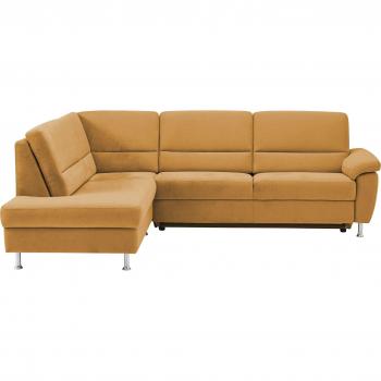 CALIZZA INTERIORS L-Form Sofa Onyx, Ottomane wahlweise