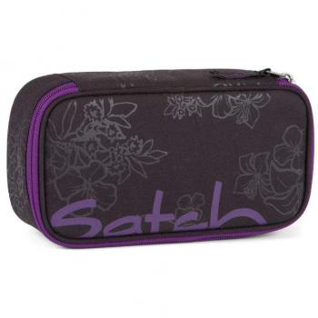 Satch Federmäppchen Schlamperbox XXL – Geodreieck Purple Hibiscus, Trenn