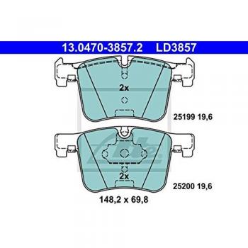 ATE 13.0470-3857.2 Plaquettes de frein