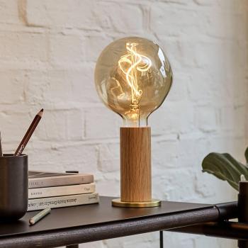 Tala Knuckle Light, Clear Globe Bulb, Oak