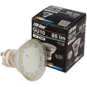 5x GU10 LED Lampe 1W 120° SMD 80 Lumen Kaltweiß