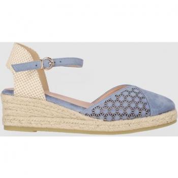Alpargatas de cuña azul New Ursula 01 para mujer Chika10