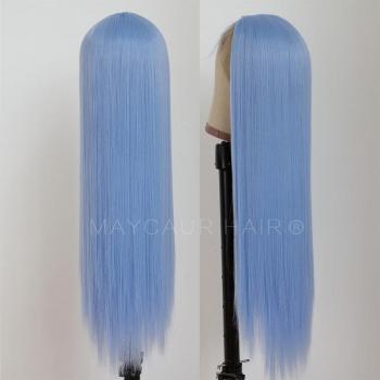 Perruque Lace Front Synthétique Ombre-Gris pour Femme