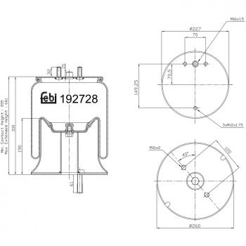 FEBI BILSTEIN Federbalg für Hinterachse links 192728