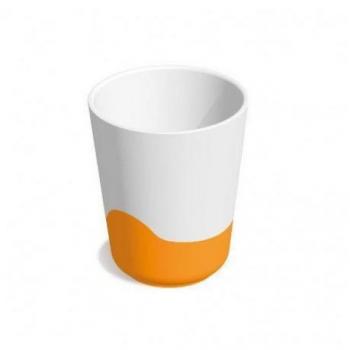 Plastorex Gobelet Sur un toboggan Mélamine Blanche + Antidérapant Orange