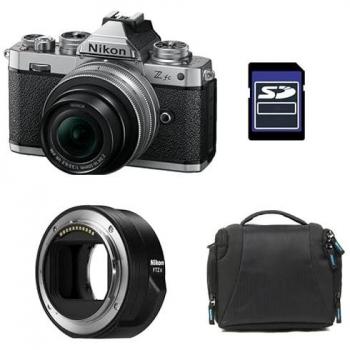 Nikon Z fc + zoom 16‑50 Silver Bundle – Garantie 3 ans, sac, SD 8 Go, FTZ II