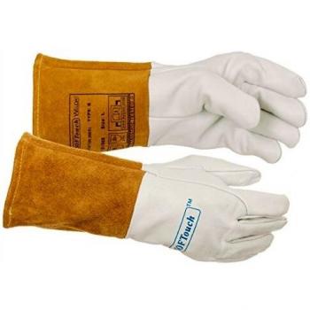 Guantes de soldar Weldas 5 pa talla M (8.5) natural/naranja