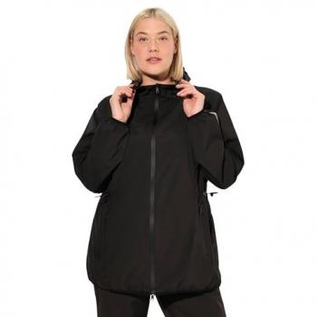 Ulla Popken Verstaubare Regenjacke mit Kapuze für große Größen