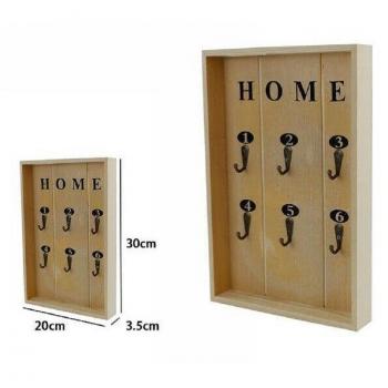 Portachiavi “Eco‑Box” in Legno – 6 Posti