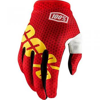 Gants de Motocross 100% iTrack Dot Rouge Jaune taille : M