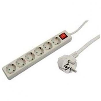 Regleta de enchufes Schuko 1.8m gris